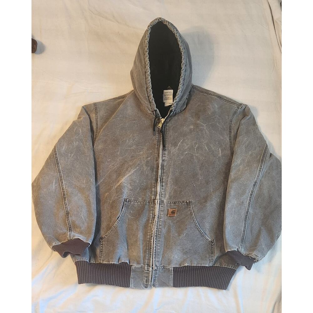 👀Vintage Carhartt J130 CHT Jacket Y2K 3XL NATURALLY DISTRESSED/FADED THRASHED